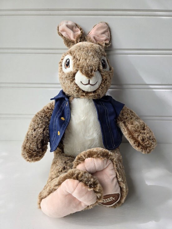 Other - Peter Rabbit 2 Movie 2023 Soft Plush Blue Jacket Coat Brown White Bunny 18”
